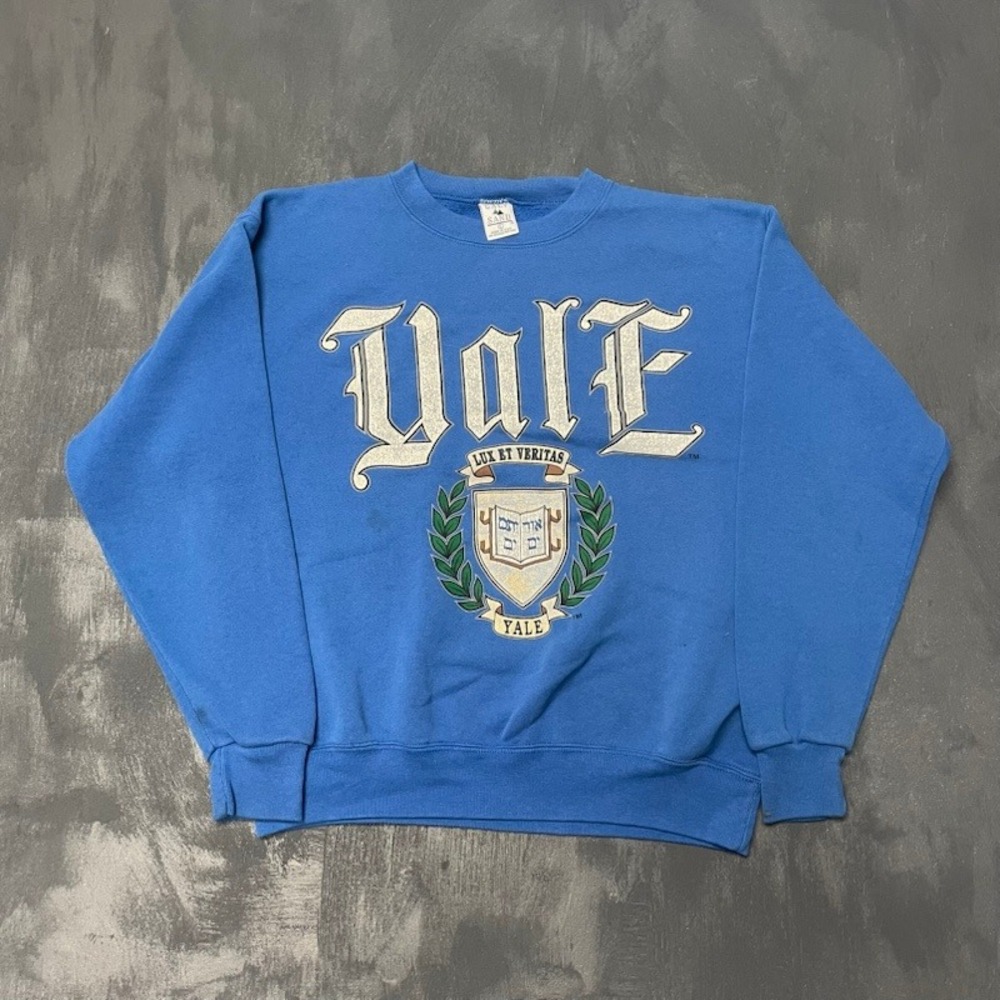 Vintage Yale University Sweatshirt L Blue 90s Good Galt Sand